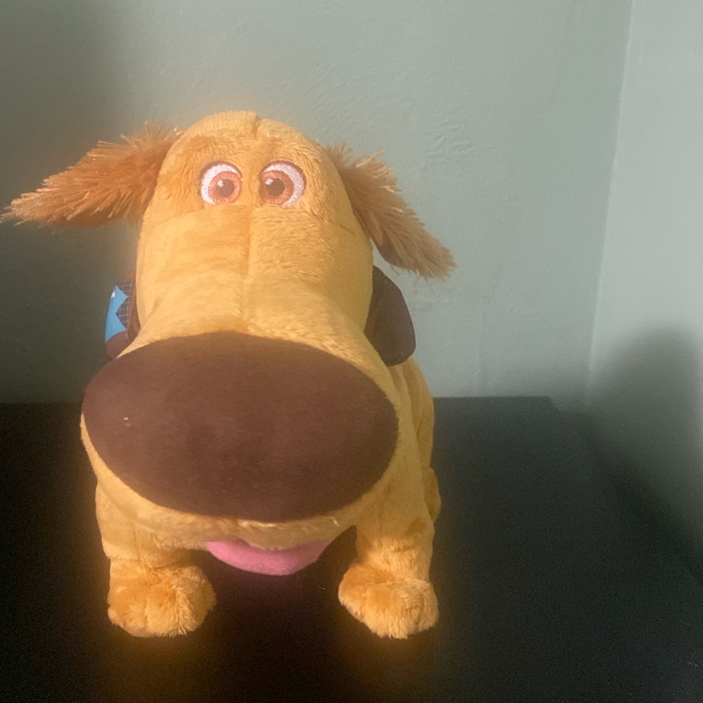 Disney Store Pixar Up Dug The Dog Plush Stuffed Animal Toy 10” With  Collar.
